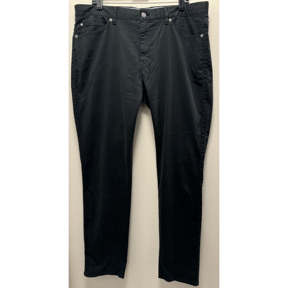 NEW Peter Millar Crown Men's Size 38x34 Black Ultimate Sateen Five-Pocket Pant